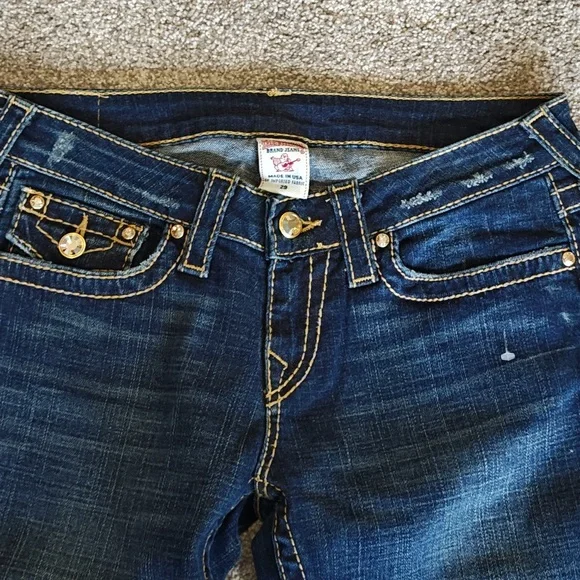 True Religion Jeans Med Lovest Disco Billy Blue Sz 29 - Picture 3 of 8